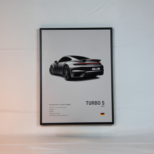 Photo poster avec cadre Porsche 911 992 Turbo S