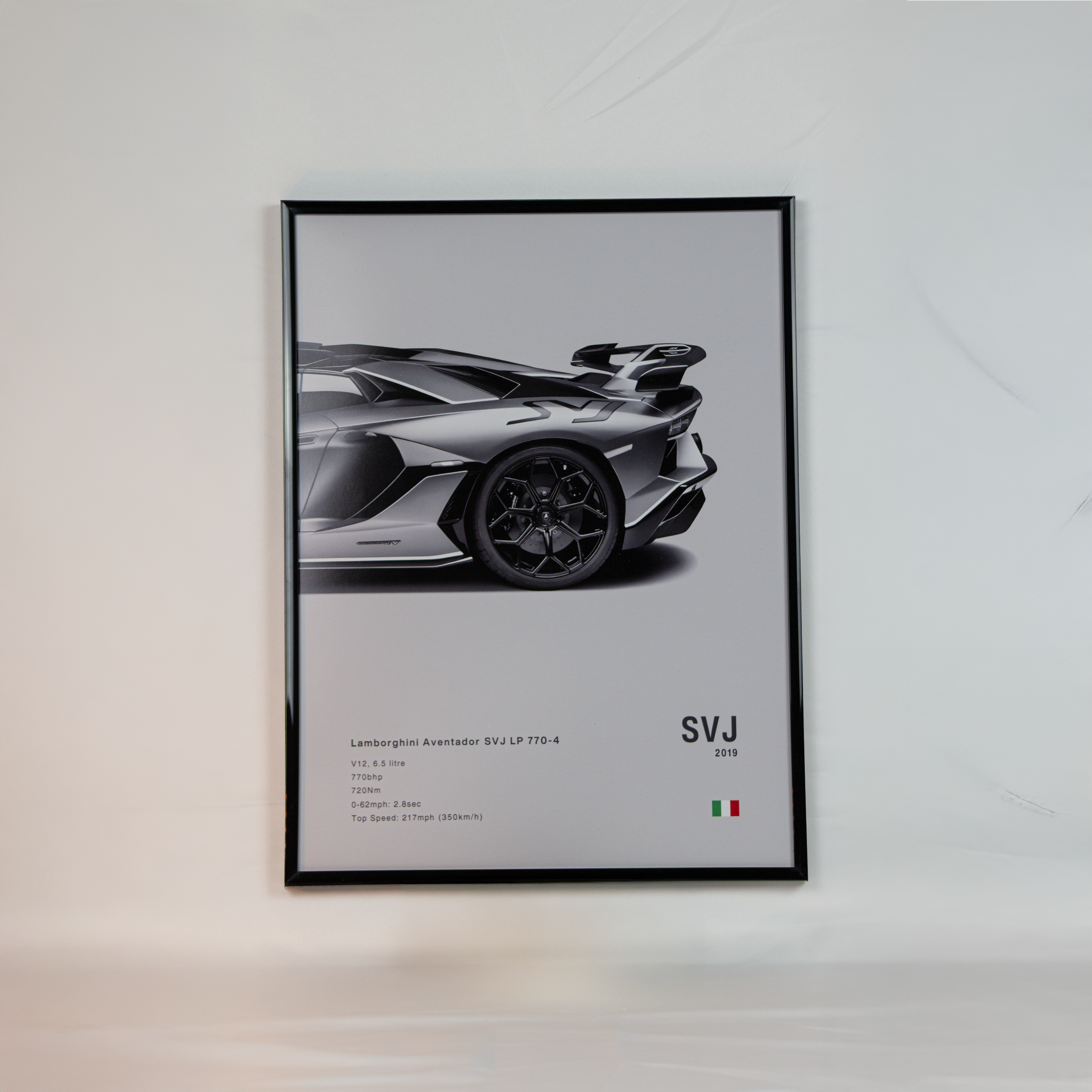 Photo poster avec cadre Lamborghini aventador SVJ