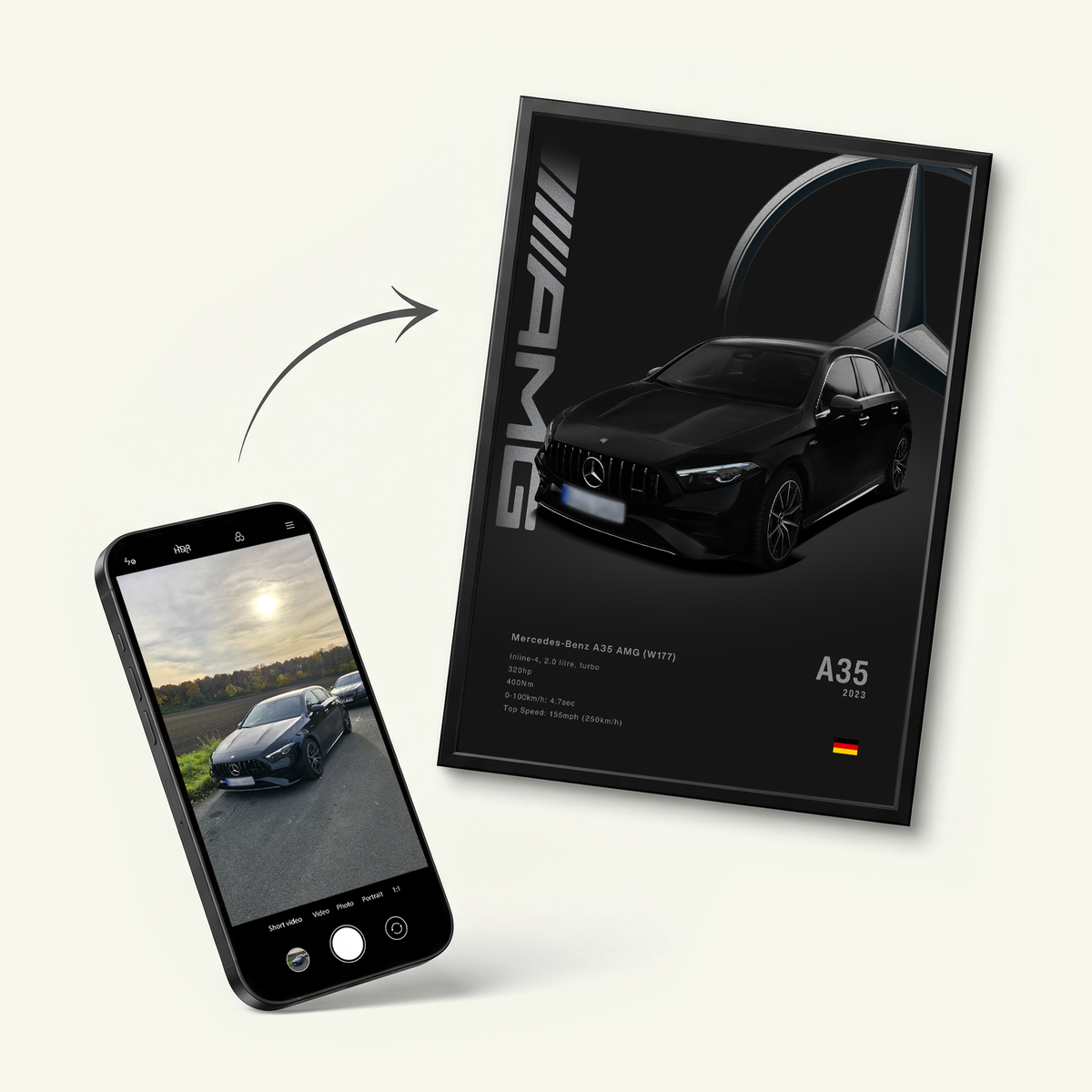 Personalized Minimalist Car Poster