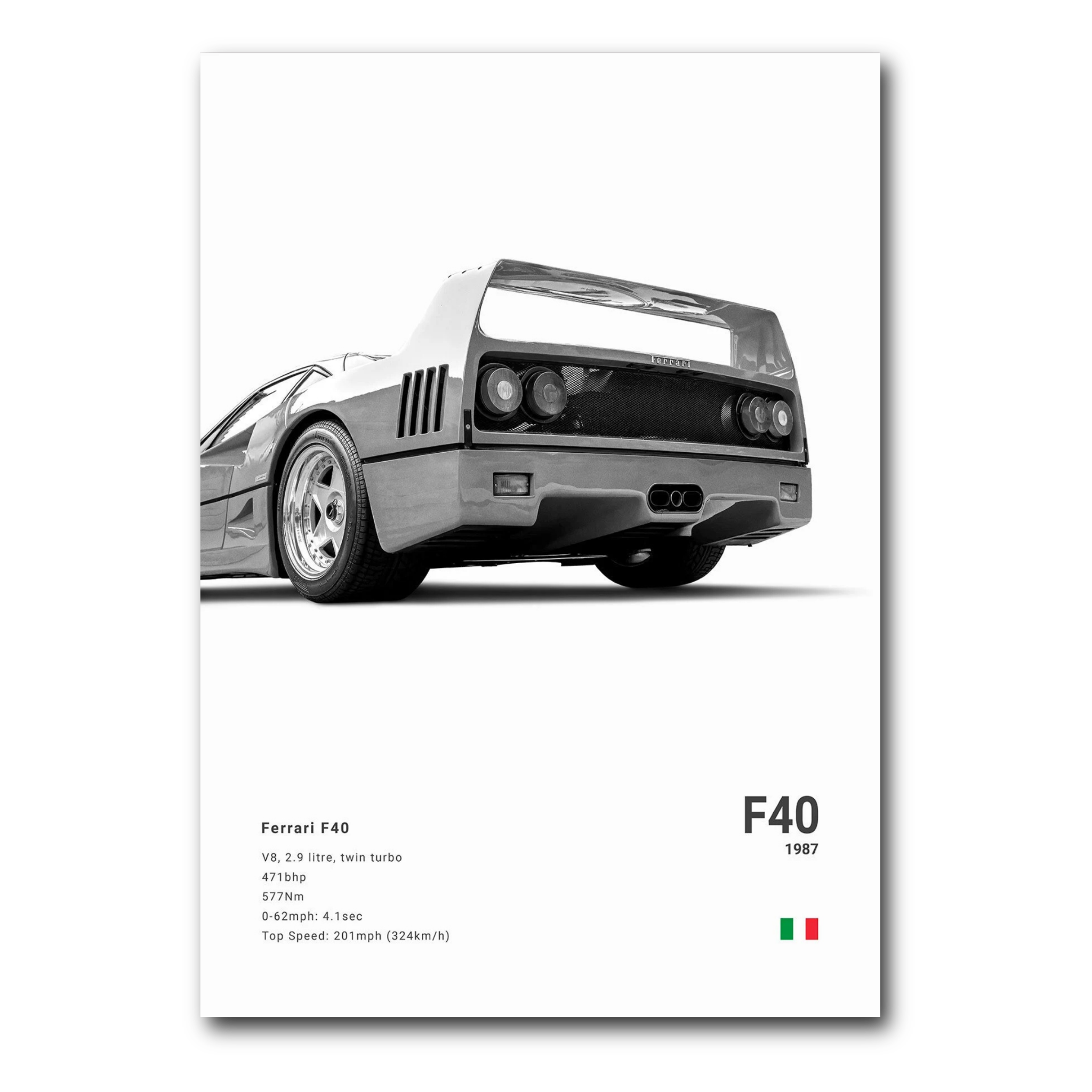 Ferrari F40 BACK_White