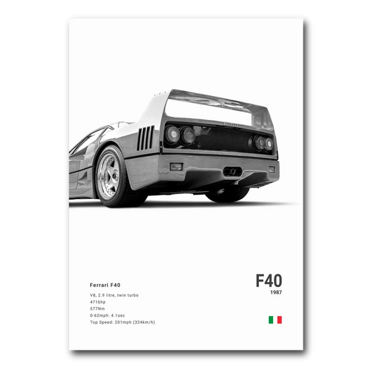 Ferrari F40 BACK_White