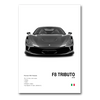 Ferrari F8 Tributo poster - blanc