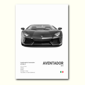 Lamborghini Aventador poster - blanc