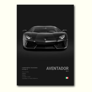 Lamborghini Aventador poster - noir
