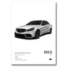 Poster Mercedes E63S vue de face fond blanc