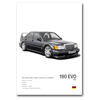 Poster Mercedes 190E EVO II vue de face fond blanc