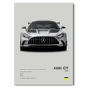 Poster Mercedes AMG-GT vue de face fond gris