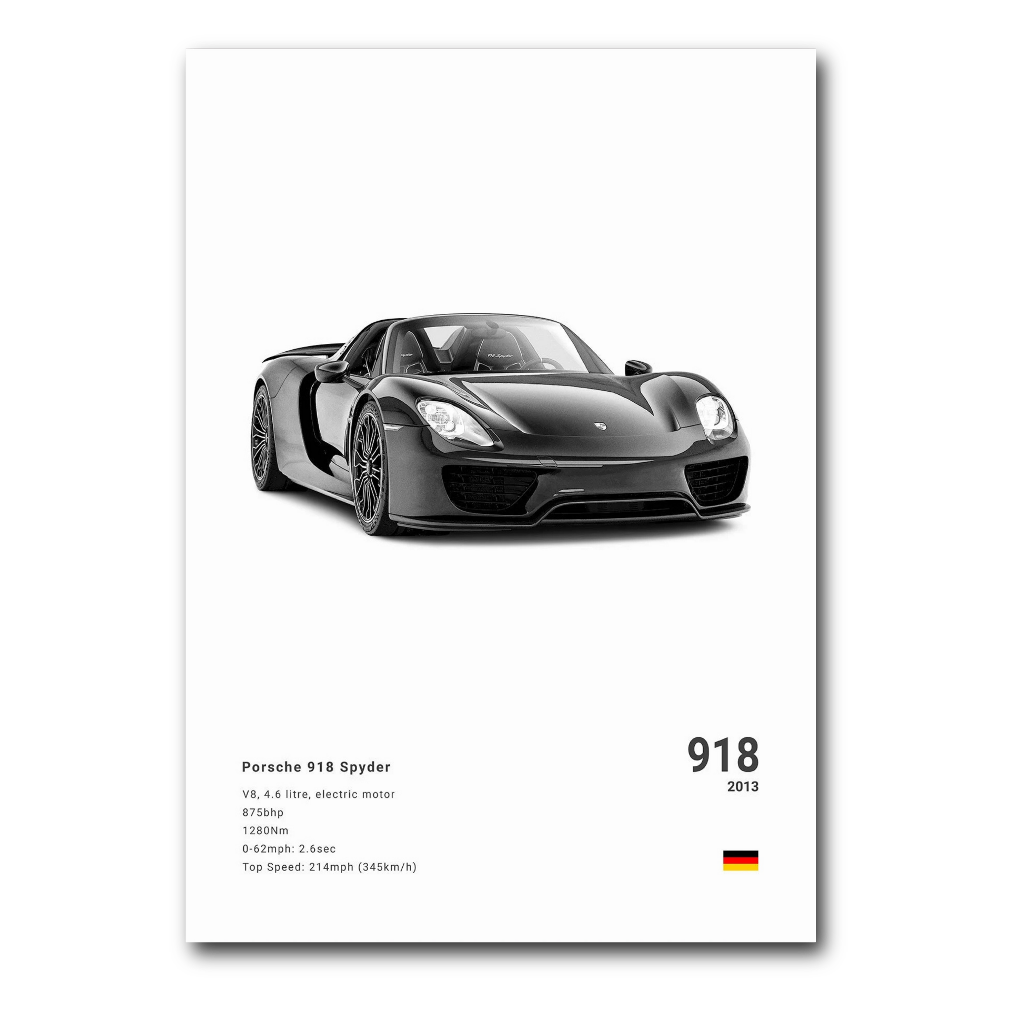 Porsche 918 Spyder Poster | High Quality | Made in France