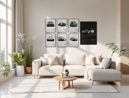 Lot d'affiches Collection Porsche (1)