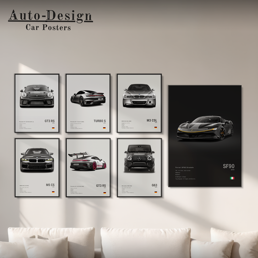 Lot de 7 Posters Auto